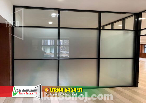 Office Thai Glass Patision Cutting Wall Glass